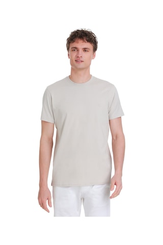 Hatemoğlu Taş Regular Fit 100% Pamuk Bisiklet Yaka Tişört 1996542 Taş-01