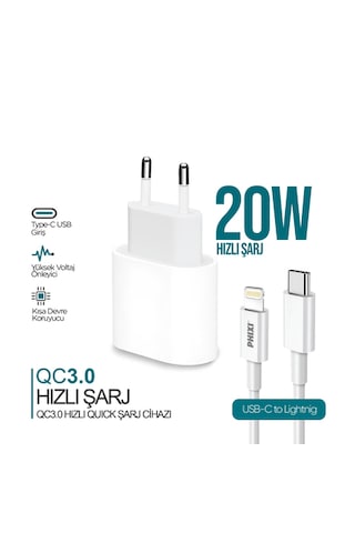 Phixi UPD4118L Ultımate 20W Lıghtnıng Hızlı Şarj Cihazı