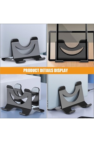 Küçük Dizüstü Bilgisayar Yükseltici Defter Standı Isı Dağılımı Evrensel Masa Tutucu Siyah Rahat Yazma İçin Siyah