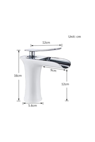 Fkn Şelale Kısa Lavabo Bataryası Beyaz - Krom