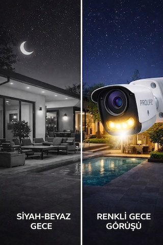 8 Li Sesli Güvenlik Kamerası 5 Mp Gece Renkli Full Hd Kamera Seti