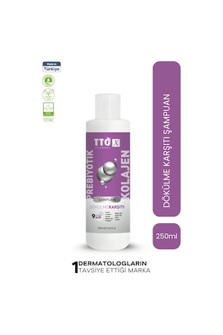 Tto -X Prebiyotik & Kolajen Dökülme Karşıtı Şampuan 250Ml (Cocamidopropyl,Betaine,Glycerin)