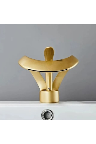 Lüks Gold Altın Şelale Lavabo Bataryası Gold