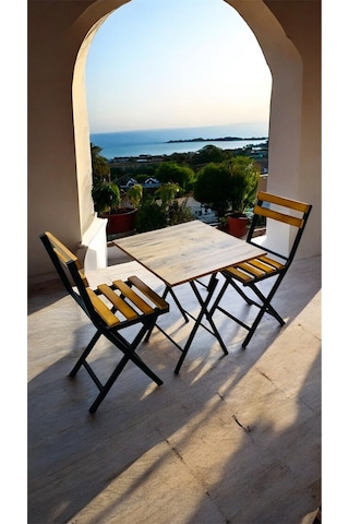 Balkon Bahçe Mutfak 3'lü Bistro Set Katlanır Masa Sandalye 60x60 Sarı