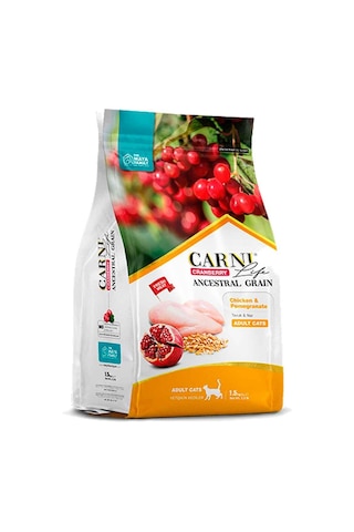 Carni Life Tavuk Nar ve Kızılcıklı Yetişkin Kedi Maması 1500 G