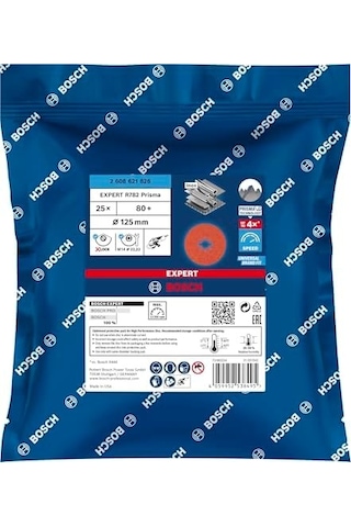 Professional 25x Expert R782 Prisma Seramik X-lock Fiber Diskler Çelik, Paslanmaz Çelik Saclar, Ø 125 Mm, Kum Kalınlığı 80, Aksesuar Küçük Avuç Taşlama Makinesi