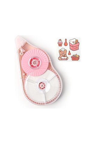 Symbee 30m Uzunlukta Büyük Kapasiteli Mx7830 Düzeltme Bandı - Pembe Renkli Öğrenci Stationery, Transparent Pet Filmiyle Pratik Düzeltme Gümüş