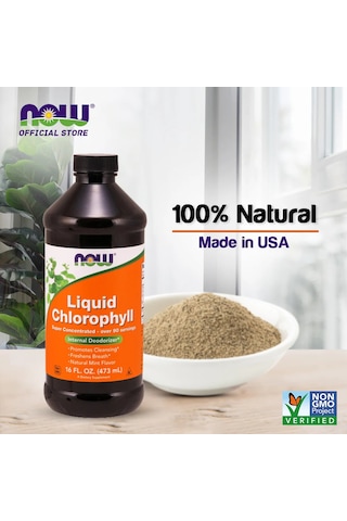Now Foods, Liquid Chlorophyll, Mint , 16 Fl Oz 473 Ml -nefes Te