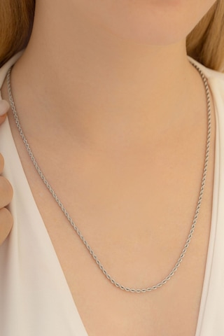 Kadın Çelik Kolye - 2 Mm Burma Model Çelik Kolye Çelik