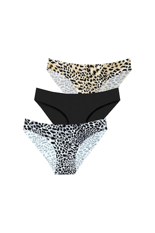 301 Kadın Dikişsiz Lazer Bikini Külot Paketi 301-v1-pars, Siyah, Pars Siyah Çok Renkli
