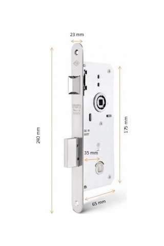 Tursan Gömme Kilit Wc Oval 23 Mm Aynalı 35 Mm Enka485