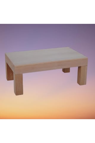Orta Sehpa KÜT Model Ahşap Kayın Ayak Mdf HAM Tabla Kutu içinde sevk El Yapım