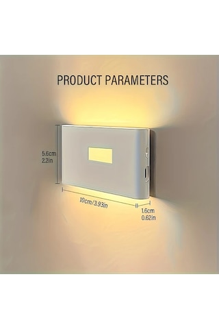 Xuweiwei 4 Adet Led Akıllı Sensörlü Şarj Edilebilir Usb Işık Hareket Sensörlü Ayarlanabilir Yatak Odası Koridor Dolap Mutfak