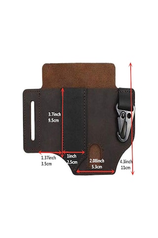 Geeksen Kemer İçin Çok Amaçlı Alet Kılıfı, Erkekler İçin Deri Edc Cep Düzenleyici, Kalemlikli Leatherman Kılıfı, Anahtarlık, El Feneri Kılıfı, Edc Deri Kese Kahverengi