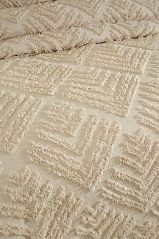 Çeyiz Diyarı Pine 3 Parça Çift Kişilik Pike Takımı Bej Bej