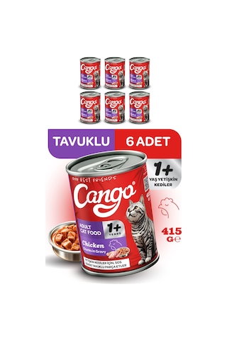 Cango Yetişkin Yaş Kedi Maması Tavuklu 415gr