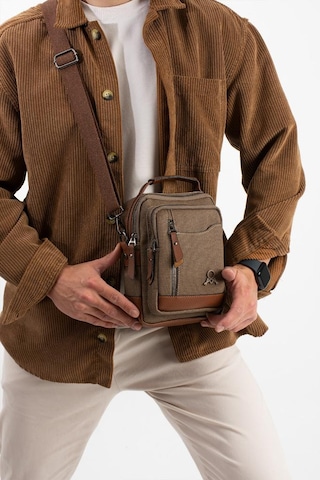 Kanvas Kumaş Erkek Postacı Çanta Omuz Çantası 20 12 Cm Çapraz Askılı Omuz Çantası Mega Çanta Siyah