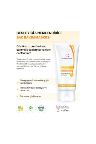 Doğal Biobelinda Besleyici Ve Nemlendirici Saç Bakım Maskesi 200 Ml
