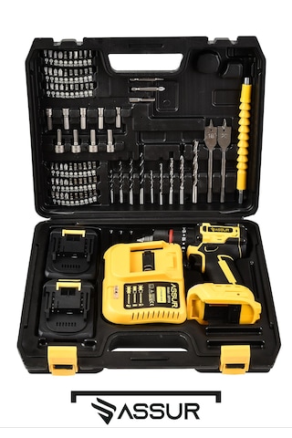 Assur Asr132 21v Darbeli Şarjlı Matkap Vidalama Sarı