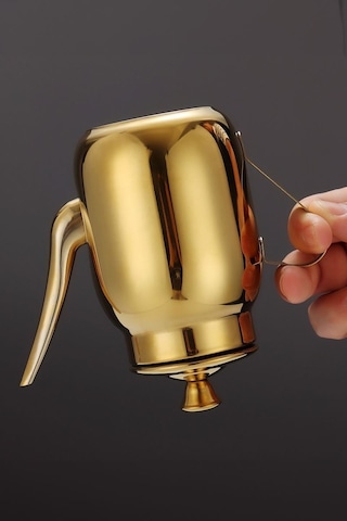 Komple Çelik Gold 560 Ml Yağdanlık Sosluk Ve Sirkelik Cin995sr Altın