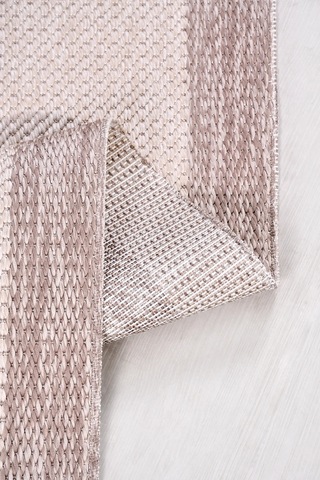 Vatra Krem Vizon Sisal Görünümlü Modern Polyester Halı, Robot Süpürge Uyumlu, Kolay Temizlenebilir Mutfak Koridor Halısı Krem/vizon