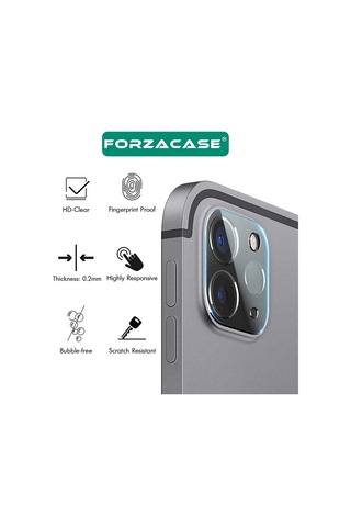 Forzacase Apple Uyumlu iPad  Pro 11 2024 İle Kamera Lens Koruyucu Cam Filmi - Fc378 Renksiz
