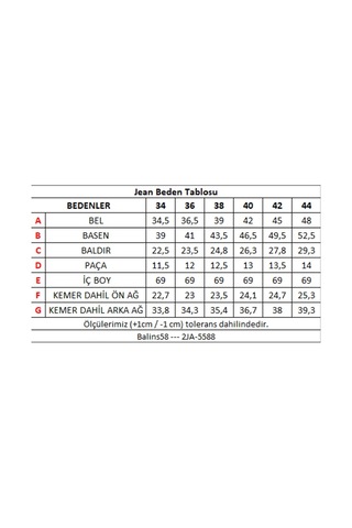 Kadın Kot Pantolon Orta Mavi -2ja/5588.orta Mavi Çok Renkli