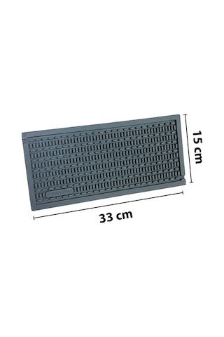 2 Li Avantaj: Çok Amaçlı Kauçuk Set, Bar Mat, Bulaşık Kurutma, Tencere Altlığı, Saksı Altlığı 6016-1533set Siyah