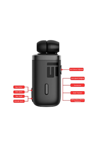 Exenar SW58 Bluetooth 5.3 Makaralı Kulak İçi Kulaklık