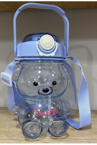 Smile Ayıcıklı 1000 Ml Matara Su Şişesi Bpa Içermez Turuncu Plastik Diğer