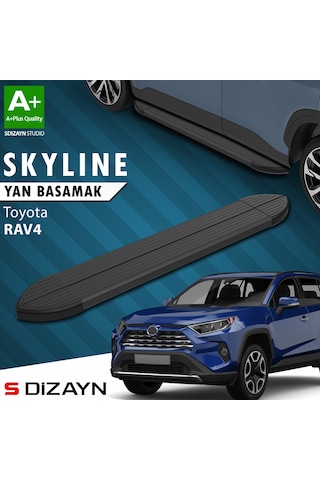 S-dizayn Toyota Rav 4 5 Skyline Siyah Yan Basamak 173 Cm 2018 Üzeri A+ Kalite