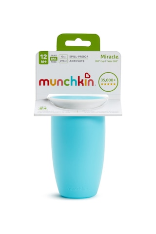 Munchkin Mucize 360° Alıştırma Bardağı, 12 Ay+, 296 ML Mavi