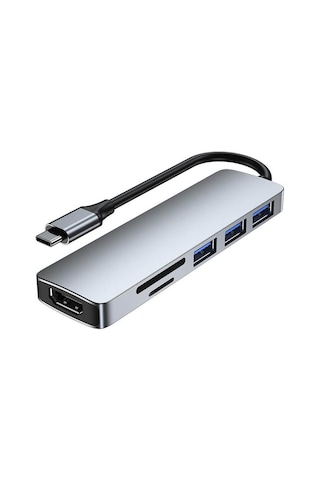 Usb Type C To 4k 30hz Hdmi Kablosu Sd Tf Kart Okuyucu Usb 3 0 Çoklayıcı Hub Çevirici Kablo