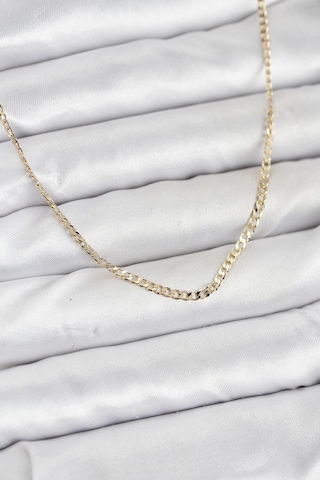 Cm 14k Gold Renk Pirinç Zincir Model Kadın Kolye Çok Renkli