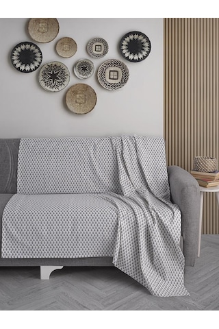 Tek Kişilik Baskılı Pike Koltuk Örtüsü Breeze 180x230 Cm Açık Yeşil