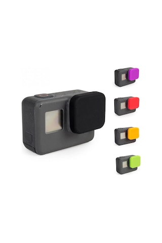 Gopro Hero 5 6 7 Lens Koruyucu Silikon Kılıf Pembe Çok Renkli