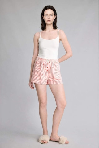 Defacto %100 Pamuk Regular Fıt Elastik Bel Poplin Kırmızı Pijama Alt H7412ax26hsrd197 Kırmızı-rd197