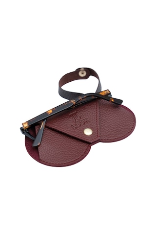 Pilook Modern Tasarım Bordo Gözlük Kılıfı