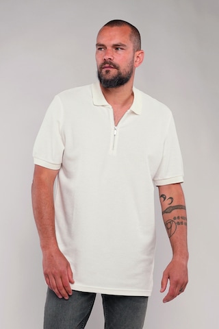 Gabria Fermuarlı Polo Yaka T-shirt Beyaz