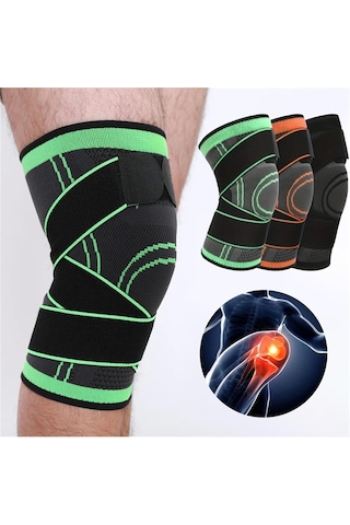 Spor Kneepad Erkekler Basınçlı Elastik Diz Pedleri Destekleme Fitness Dişli Tenis Voleybolu Brace Koruyucu Orange, L