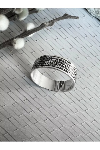 Monıchev Jewelry 925 Ayar Gümüş Dua Yüzüğü 228058971 Gri