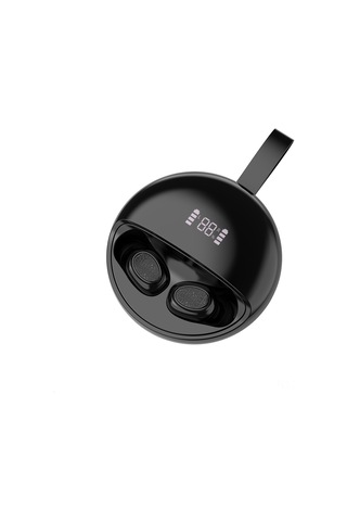 Qingmipy Yh-03 Siyah Tws Bluetooth 5.0 Kulaklık - Mini Gizli Spor Araç İçin - Akıllı Telefon Uyumlu - Sayısal Gösterge - 30 Saat Çalma Süresi