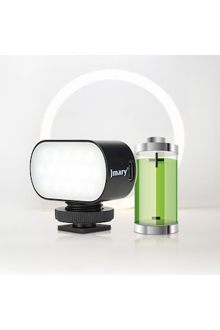 Jmary Fm-16rgb Mandallı Dijital Led Göstergeli Telefon-kamera Üstü Rgb Lamba 750mah Siyah