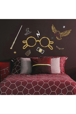 Lexroo Rmk4955gm Harry Potter Gözlükleri Dev Soyma Ve Çubuk Duvar Çıkartması Çok Renkli