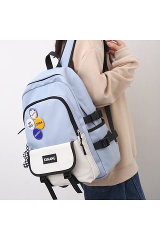 Geniş Kapasiteli Ergonomik Sırt Çantası Lise Ve Üniversite Öğrencileri İçin Şık Ve Dayanıklı Okul Çantası, Seyahat Ve Günlük Kullanım İçin Pratik Tasarım MAvi