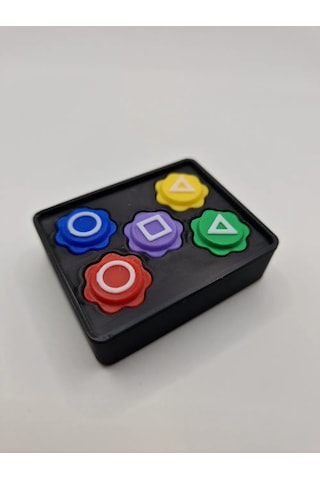 Squid Game Gonggi 5 Taş Oyun Seti, Kare Kutulu, Ağır Taşlı Versiy