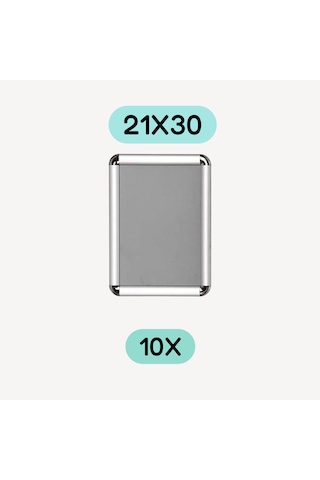 Cengo Alüminyum Açılır Kapanır Rondo Çerçeve A4 21x30 10 Lu Paket 21 x 30 CM
