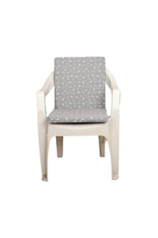 Sandalye Minderi İç Ve Dış Mekan Sırtlıklı Minder 40x40x4cm Gri