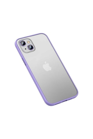 Apple Uyumlu iPhone 13 Kılıf Zore Retro Kapak Lila