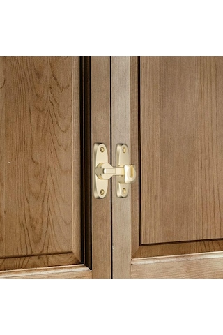 Besthome1 Suntek Ahır Kapı Kilidi Mandalı, Parlak Altın Donanım